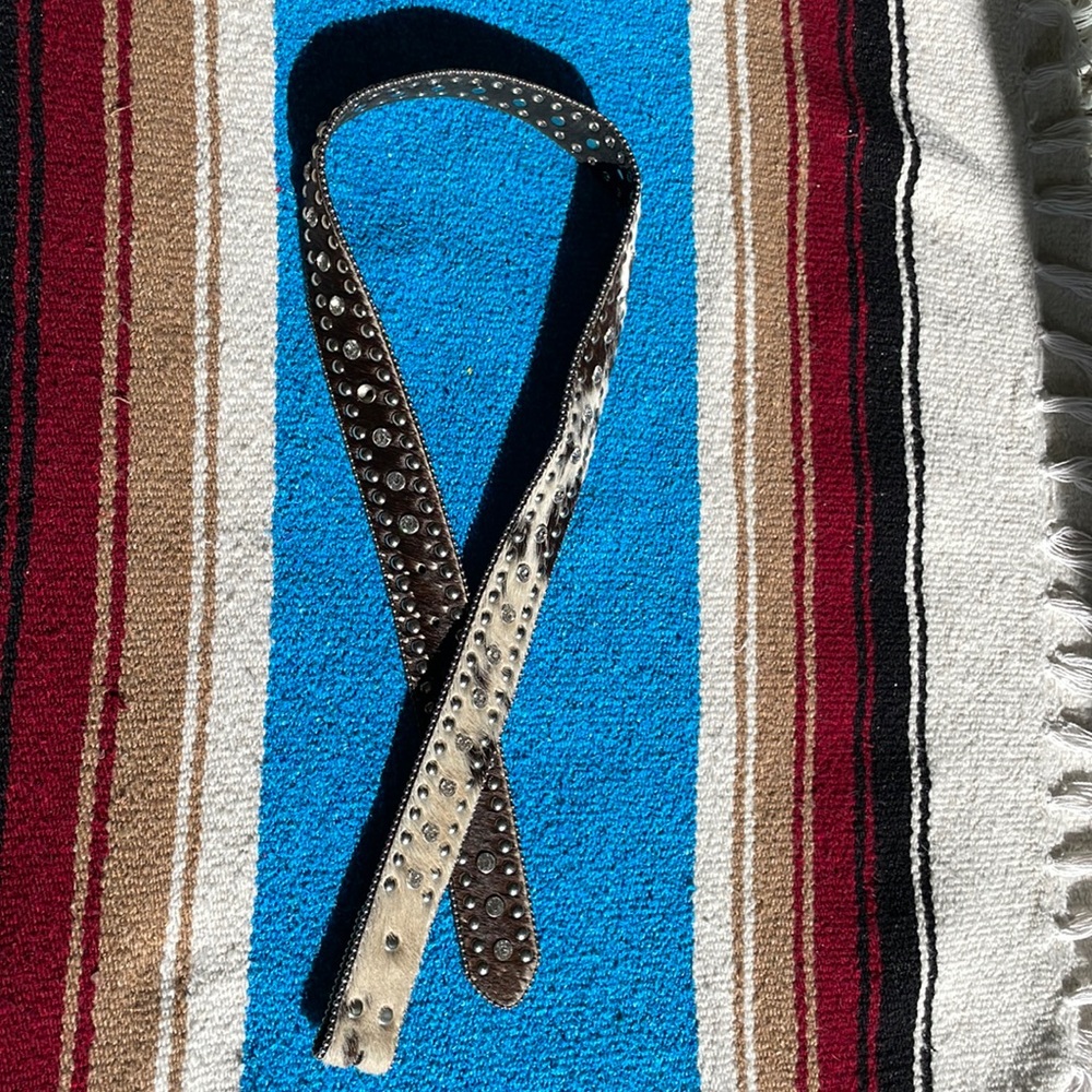Faux Cowhide Belt